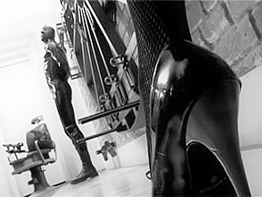 Brunette cruel mistress tortures a submissive male – FreePron.Org