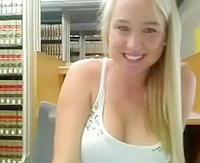 Cute blonde masturbates in library – FreePron.Org