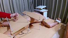 Femdom handjob ruined orgasm with feet torture – FreePron.Org