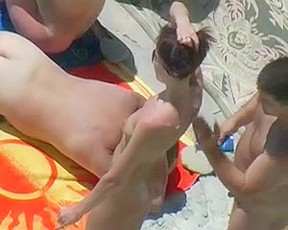 Nude Beach – Three Couples – FreePron.Org