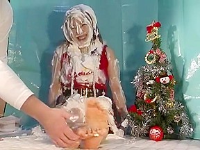Santa Mai feet tickled & pied – FreePron.Org