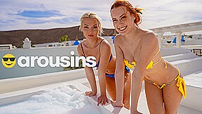 Scissoring and Pussy Licking in the Jacuzzi with Charlie Red and Lovita Fate for Arousins – FreePron.Org