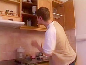 Stepmom & stepson have a sex on the kitchen – FreePron.Org