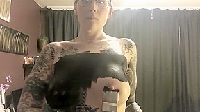 Topless ASMR Body Painting (BLACK) – FreePron.Org